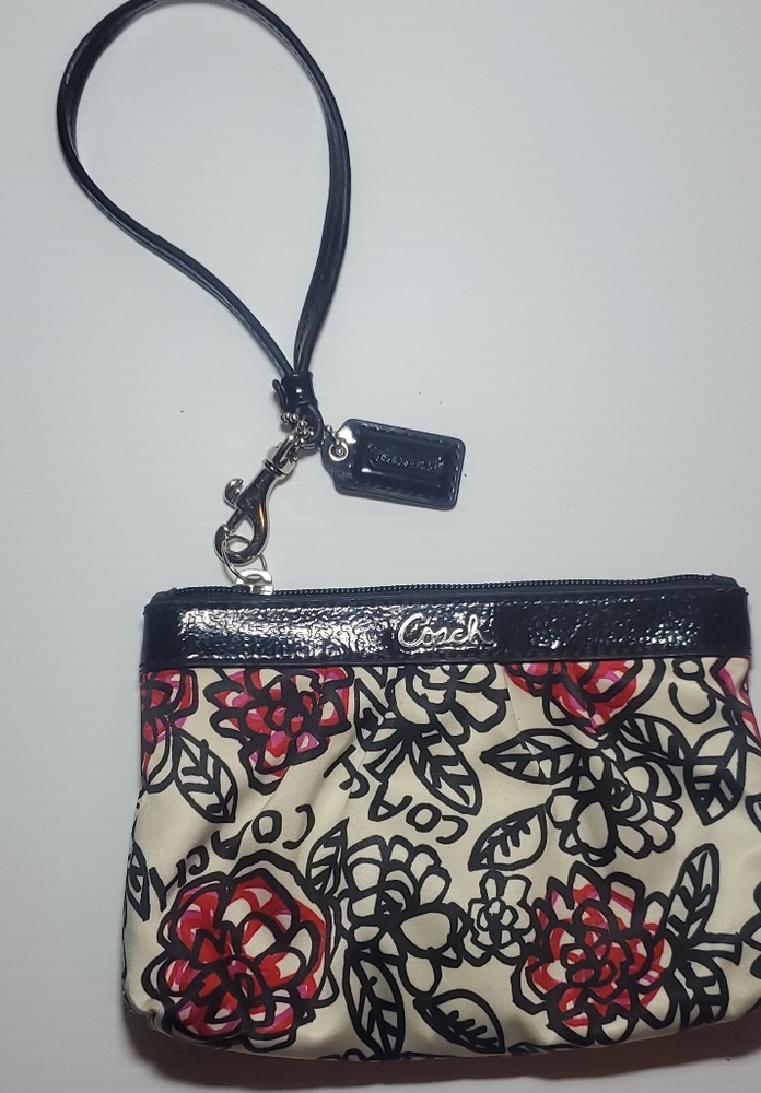COACH PRINT SKINNY COIN PURSE WRISTLET